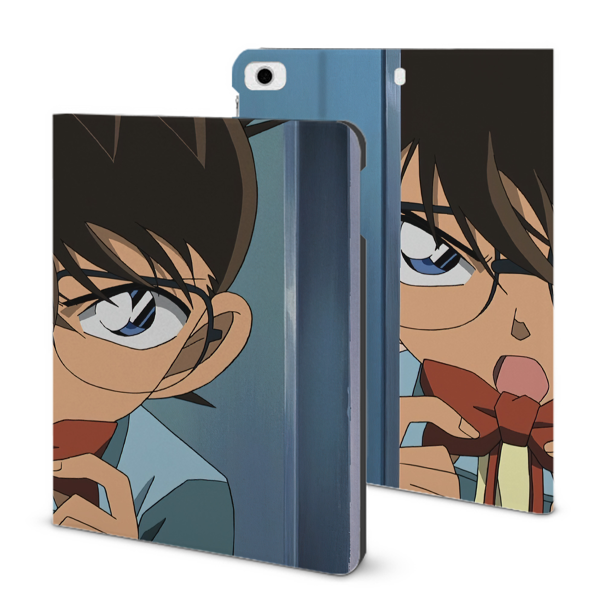 （画像用） 名探偵コナン Detective Conan IPad ケース ブック型 PUレザー TPU 耐衝撃 軽量 薄型 ペン収納なし 全面保護 IPad 各モデル対応